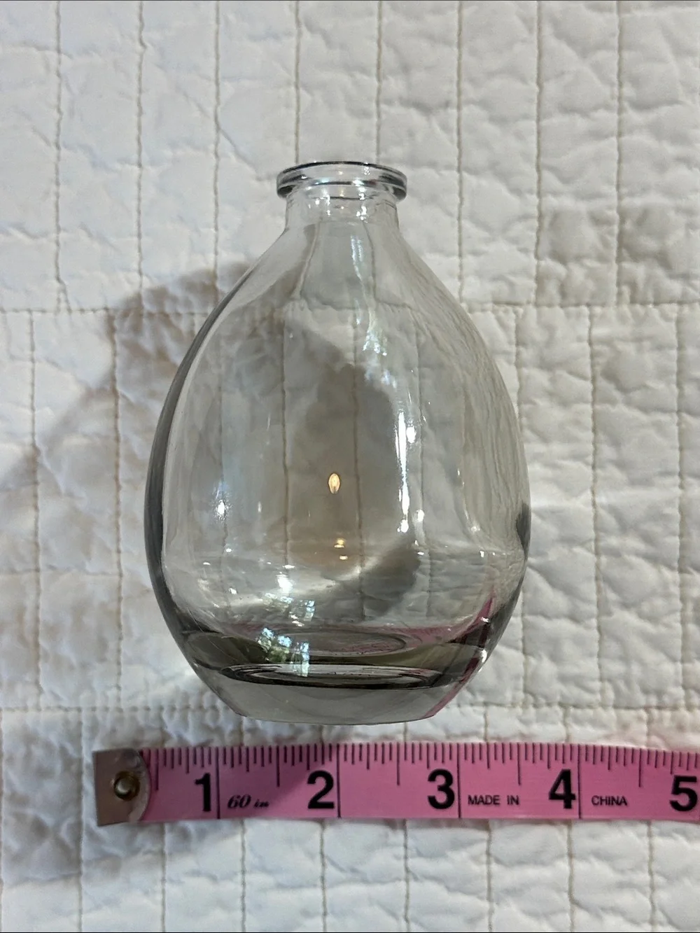 ZODAX Hand Blown Smoky Glass Teardrop Vase Bud Vase Designer Luxury